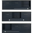 South Shore Ulysses Blueberry Bookcase Headboard with Sliding Doors