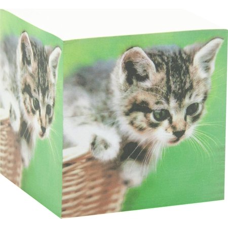 4A Sticky Memo Cube,2.87 x 2.87 Inches,Notes Cube with Love Cat Patterned Printed On The Four Sides,Self-Stick Notes Cube,about Sheets/Cube,1 Cube/Pack,4A SMC 435