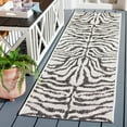 thumbnail image 2 of SAFAVIEH Courtyard Gerald Animal Indoor/Outdoor Runner Rug, Ivory/Black, 2'3" x 8', 2 of 12