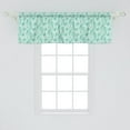 thumbnail image 2 of Ambesonne Nature Valance Pack of 2, Tropical Palm Branches Art, 54"X18", Sea Green and White, 2 of 4