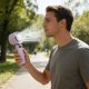 thumbnail image 5 of Foldable Handheld Fan With Digital Battery Display USB Rechargeable Mini Fan With Lanyard Portable Fan For Travel Commute Outdoor Use, 5 of 8