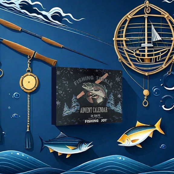 Advent Calendar  Fishing Lure for Man Adult Teen - 24 Days Christmas Countdown Fish Tackle Set - Xmas Surprise Fish Bait Gift for Father Grandpa Brother Boyfriend