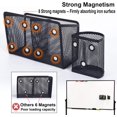 thumbnail image 3 of Magnetic Pencil Holder, 2 Pack, Mesh Wire Storage Baskets with Extra Strong Magnets 2 Large Compartments Marker and Pen Organizer Mesh Pen Locker Holder for Whiteboard, Refrigerator, 3 of 7