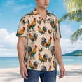 thumbnail image 5 of Goofa Rooster Hawaiian Shirt for Men, Unisex Summer Beach Casual Short Sleeve Button Down Shirts,Aloha Tropical Floral print shirt-Small, 5 of 9