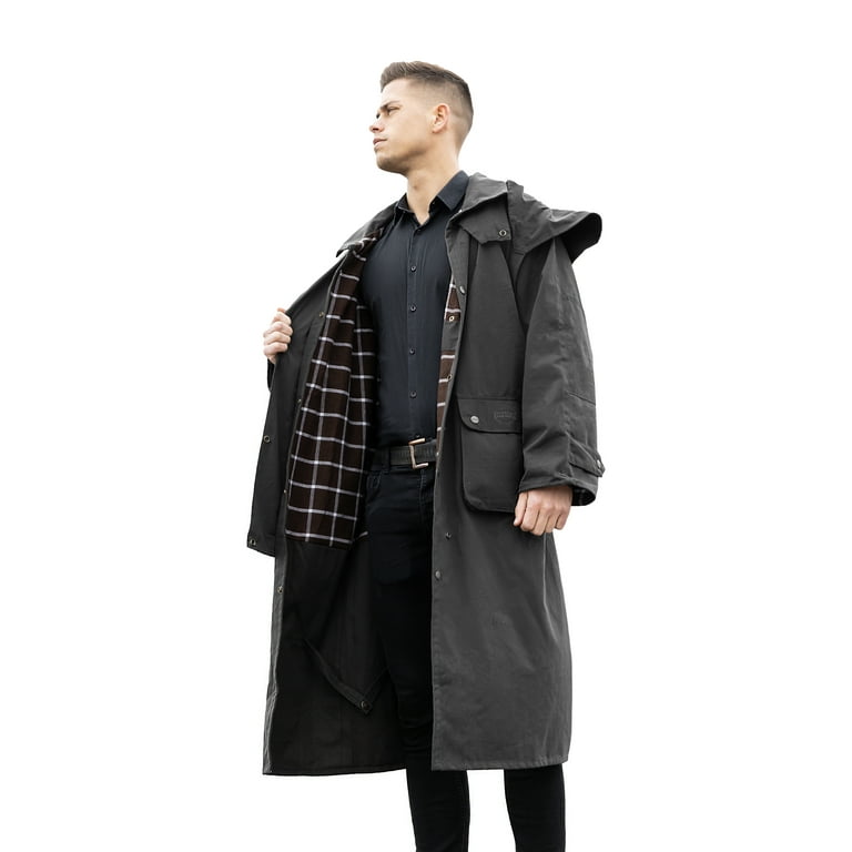 RESISTANCE Premium Oilskin Duster Coat Waterproof Cotton Unisex