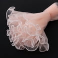 thumbnail image 1 of Nvzi pearl edge wave gauze flower packaging paper material yarn bouquet pleated wave gauze wrapped flower net gauze floral art 4 meters long (champagne powder), 1 of 5
