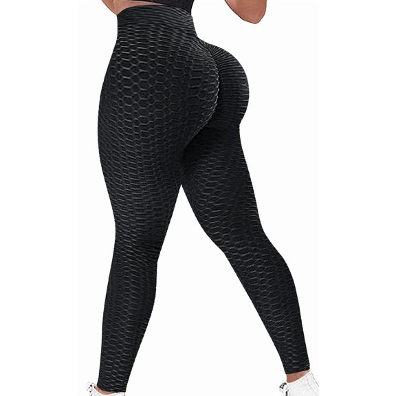 COMFREE Women High Waist Yoga Pants Tummy Control Stretchy Workout Butt Lift Booty scrunch Textured Tights Anti Cellulite Leggings
