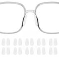 thumbnail image 1 of Uxcell 10 pares de almohadillas para gafas, agarres de nariz de vidrio de 1.8 mm, forma de lágrima, transparente, 1 of 7