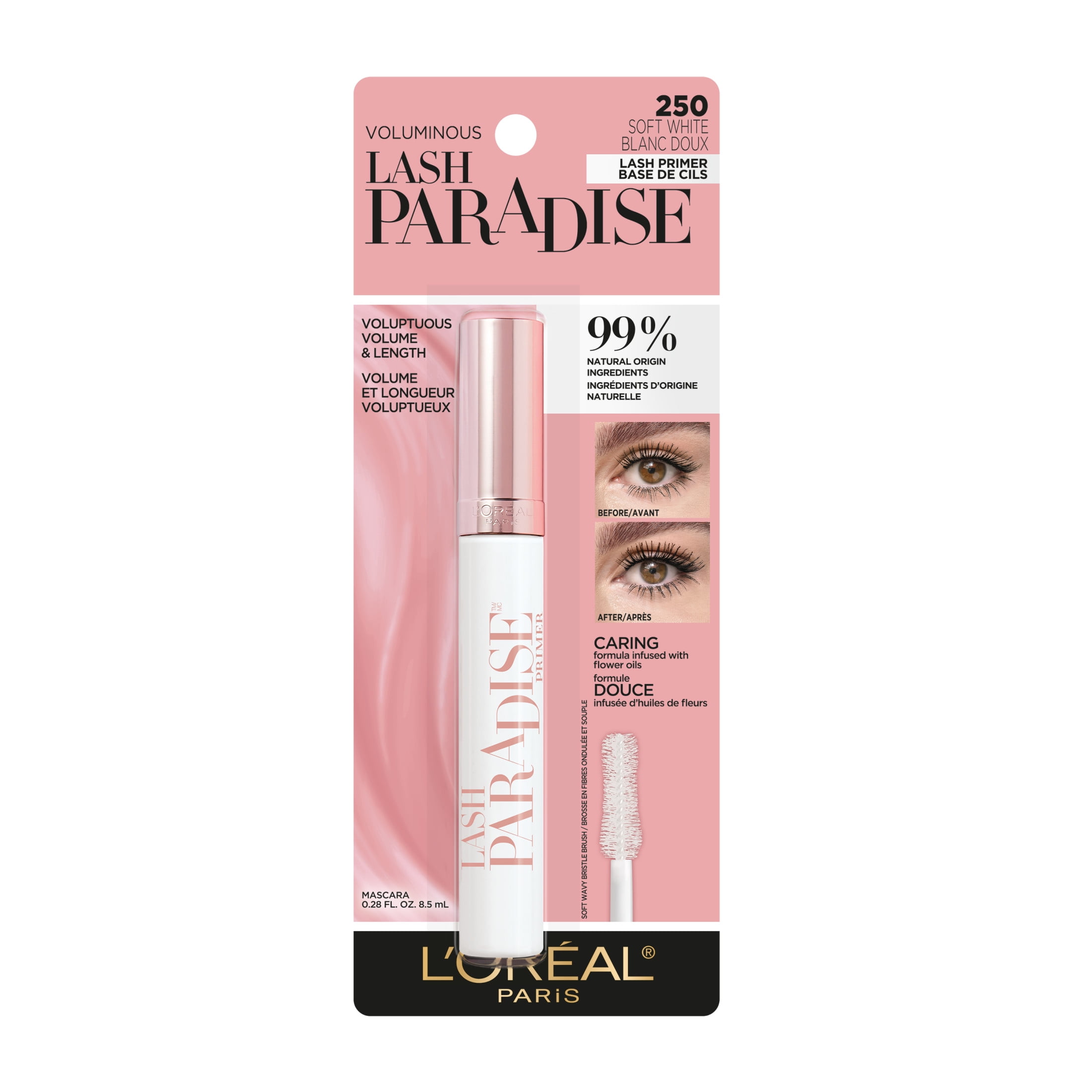 L'Oreal Paris Voluminous Lash Paradise Mascara Primer, Soft White
