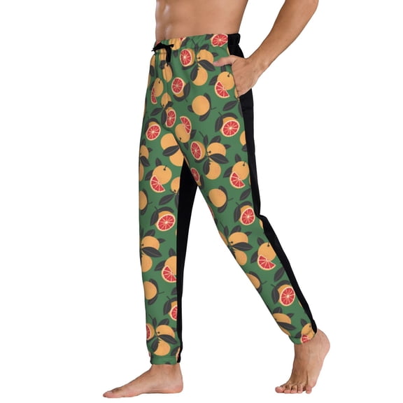Sweatpants for Men - Red Orange Adjustable Elastic Band Mens Joggers With Pockets, Athletic Workout Gym Casual Track Pants for Men