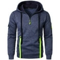 thumbnail image 6 of SYMOID Navy Men Hoodies Zipper 3XL Pullover Sweatshirt with Pocket Plain Mens Clothes Fall and Winter, 6 of 8