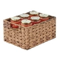 thumbnail image 5 of mDesign Woven Farmhouse Pantry Food Storage Bin Basket Box, 3 Pack - Brown Ombre, 5 of 9