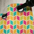 thumbnail image 3 of Ambesonne Colorful Grommet Curtain, Chevron Hipster Style, 50" x 72", Multicolor, 3 of 6