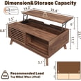 thumbnail image 5 of Lift Top Coffee Table with Storage, Mid  Modern Walnut Coffee Table for Living Room, 5 of 8