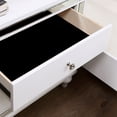 thumbnail image 5 of Furniture of America Derc Glam Solid Wood 3-Drawer Nightstand by  Silver, 5 of 5