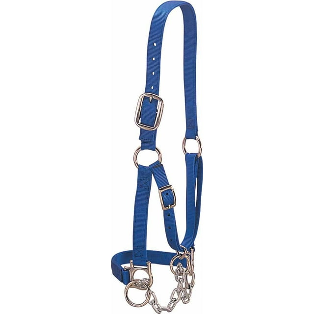 Weaver Cuir Licou de Contention Robuste, Bleu, Grand