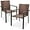 Light Brown, variant on PetFurnishn Set of 2 Stackable Outdoor Wicker Dining Chairs All-Weather Firepit Armchair w/Armrests, Steel Frame for Patio, Deck, Garden, Yard - Light Brown