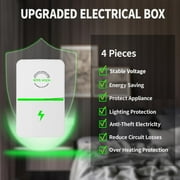 4 Pack Pro Power Saver Stop Watt Energy Saving Device, Household Power Saver, Stopwatt Energy Saving Plug in Devices- for Household Stable Voltage High Efficiency Energy Savers 90V-250V