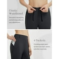 thumbnail image 5 of BALEAF Women's Pants with Pockets Belt Loops High Waisted Golf Travel Business Casual Dressy Slacks Stretch UPF 50+ Black L, 5 of 7