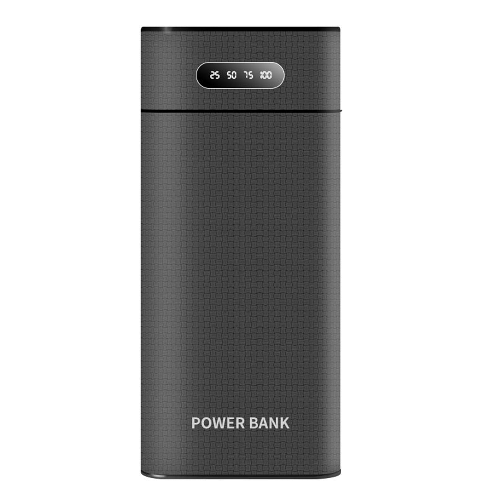 Intelligent 18650 Battery Charger Case Dual USB Port, Smart Fast Charging Portable Power Bank