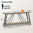 thumbnail image 2 of Console Table, Console Table with Charging Station, Industrial Entryway Table, 2-Tier Foyer Table, Sturdy Frame, Easy Assembly, for Living Room, Entrance, Corridor, Greige and Black  BG152UXG01, 2 of 8