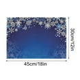 thumbnail image 2 of Eoozwa Snowflake Place Mats Set of 4, Winter Theme Christmas Illustration Cold Weather Season Inspired Celebration, Washable Fabric Placemats for Dining Table, 17.72X11.81in, 2 of 8