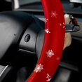 thumbnail image 5 of Christmas Snowflakes 14.5 Inch Printing PVC Leather Auto Accessories Steering Wheel Covers Car Wheel Cover Steering Wheel Cover, 5 of 6