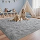 thumbnail image 1 of Alfombra LòutiRoot Home Grey Fluffy 120 x 180 cm para dormitorio y sala de estar, 1 of 9
