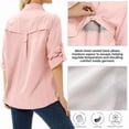 thumbnail image 5 of Women'S Long Sleeve Sun Protection Shirts Fishing Hiking Pink XL, 5 of 8