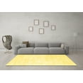 thumbnail image 3 of Ahgly Company Indoor Square Solid Yellow Modern Area Rugs, 4' Square, 3 of 4