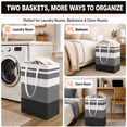 thumbnail image 6 of Brotasdro 75L Foldable Laundry Hamper, Gray, 2 Count, 6 of 8