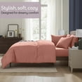 thumbnail image 2 of Ravure Full Comforter Set, Modern Solid Full Size Comforter Set, 7-Pc All Season Bedding Comforter Set, Terracotta, 2 of 8