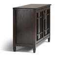 thumbnail image 4 of Simpli Home Connaught 46 inch Wide Solid Wood Traditional Low Storage Cabinet in Dark Chestnut Brown, 4 of 8