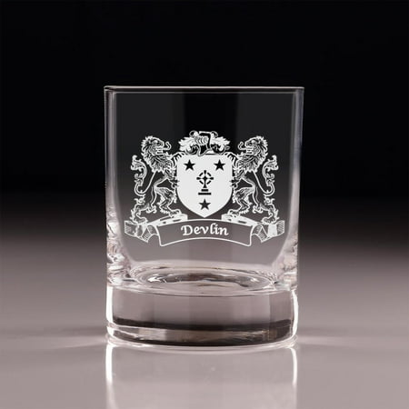 Devlin Irish Coat of Arms Old Fashioned Tumblers - Set of 4