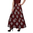 thumbnail image 4 of Moomaya Jupe Évasée avec Taille à Nouer Jupe Longue Imprimée Grande Taille Tenue d'Été, 4 of 6