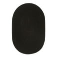 thumbnail image 1 of Indoor/Outdoor Solid Black Area Rug, Braided Textured Design, 4Ft. X 4Ft. Round Reversible Carpet, 1 of 2