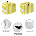 thumbnail image 3 of Toaster Cover 4 Slice, Yellow Striped Dustproof Bakeware Oven Protector with Top Hook, Modern Farmhouse Yellow White Stripes Waterproof Small Kitchen Appliance Toasters Dust Cover, 12"x11"x8", 3 of 7