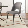 thumbnail image 7 of Pemberly Row Contemporary Velvet Side Chair (Set of 2) in Gray, 7 of 7