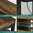 thumbnail image 6 of Dexturs LED TV Stands w/Power Outlets, Industrial TV Stand for 55/60/65/70 inch, Retro Brown, 6 of 8