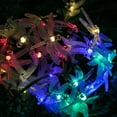 thumbnail image 2 of Viworld Dragonfly Solar String Lights Outdoor 23 Feet 50 Led Waterproof Solar Powered Fairy Lights, 8 Modes Decorative Lights for Patio Garden Yard Fence Wedding Christmas Party, Multicolor, 2 of 5