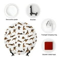 thumbnail image 4 of Balery German Shepherd Dog Print Bone China Decorative Plate Ceramic Dinner Plates Art Crafts with Display Stand-10in, 4 of 6
