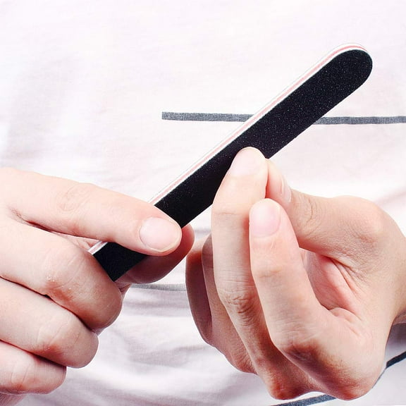 Artrylin Nail Files,Professional Manicure Pedicure Tools Which Can Shape and Smooth Your Nails,Emery Boards Nail File for Acrylic Natural Nails,12PCS Black 100/180 Nail Files