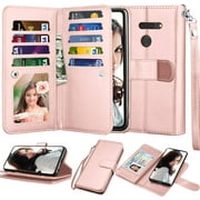 Njjex Compatible with LG G8 ThinQ Case/LG G8/ LG G8 ThinQ Wallet Case, [9 Card Slots] PU Leather ID Credit Holder Folio
