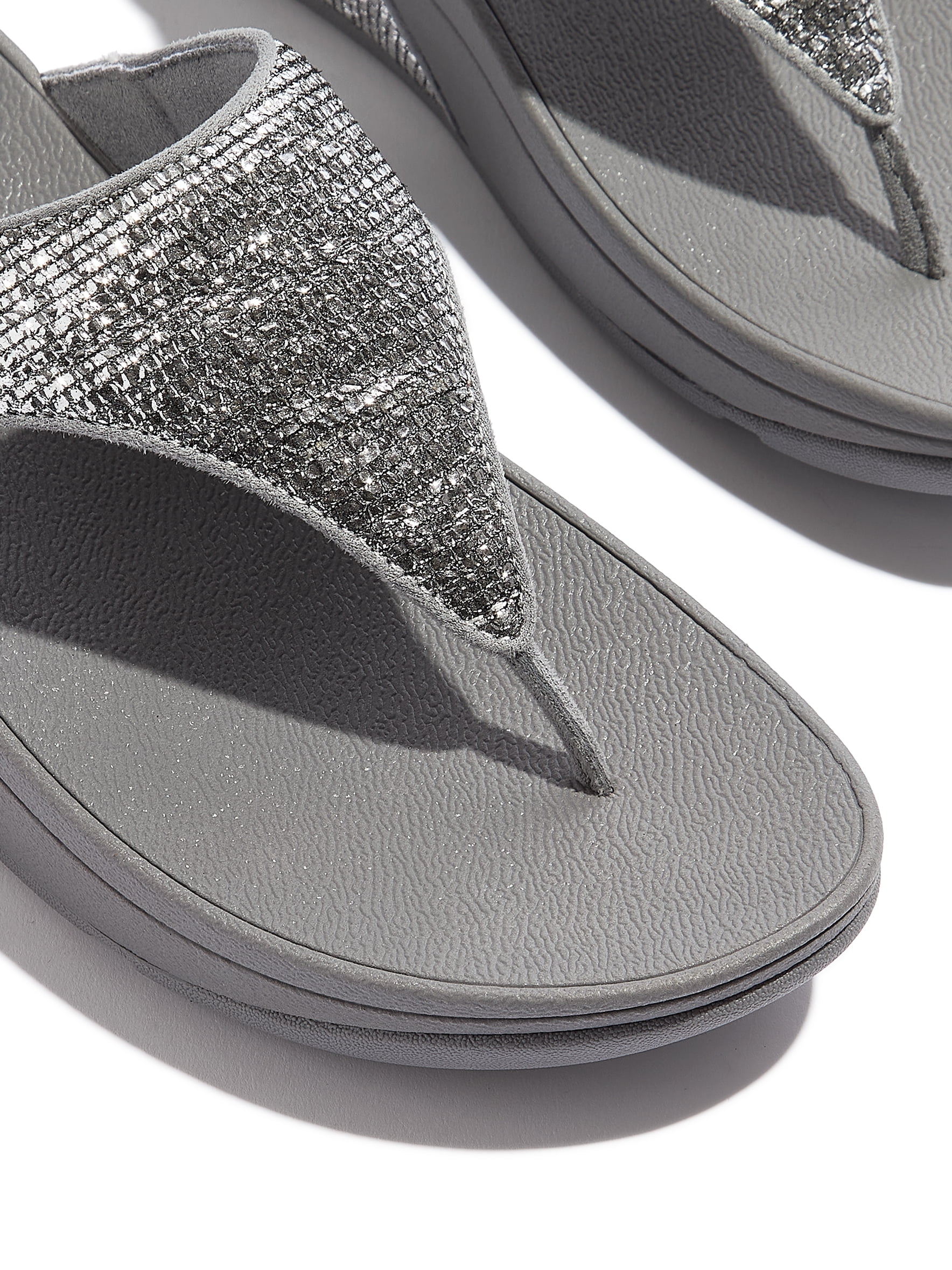 Fitflop Women's Lulu Crinkled-Shimmer Toe-Post Sandals