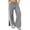 Gray, variant on Tqcoqu Women's High Waist Wide Leg Sweatpants, Lace Side Stripe Drawstring Split Hem Pants with Pockets, Y2K Trendy Casual Athletic Pants