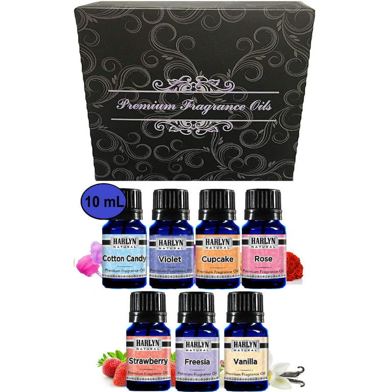 Cotton Candy Fragrance Oil - Pack of 3 - Premium Grade Scented Perfume Oil  10 ml x 3 by Harlyn