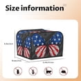 thumbnail image 3 of Cauagu Butterfly With USA Flag for 4 Slice Toaster Cover (11.4''×7.9''×7.5'') Bread Machine Cover Toaster Protector Kitchen Appliance Dust Cover, 3 of 7
