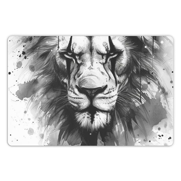 Home Decor Wall Art Poster Funny Retro Metal Tin Sign Majestic Lion Metal Art Painting 12*8in Wall Decor For Home Kitchen Bathroom Farm Garden Garage 12x8in