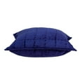 thumbnail image 2 of Parkland Collection PILE11171P Augusta Royal Blue Square Transitional Pillow Cover with Poly Insert - 20 x 20 x 7 in., 2 of 2