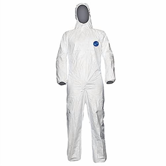 Tyvek Disposable Suit by Dupont with Elastic Wrists, Ankles and Hood (Medium)